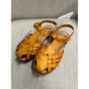 NWT Toddler Girls Cat & Jack Ella Cognac Ankle Strap Sandals - Size 12